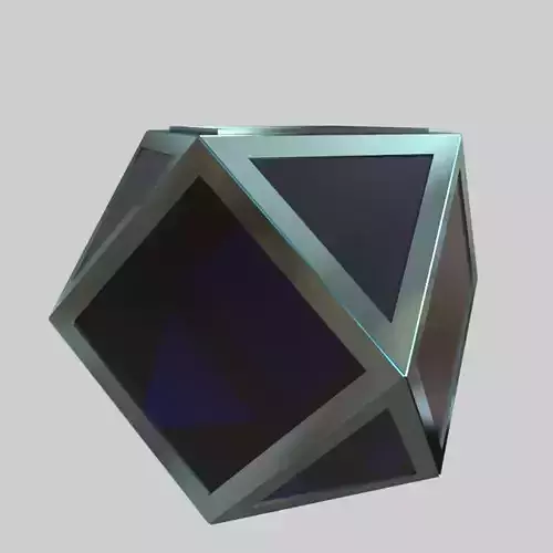Glass Table 08 Low-poly 3D model