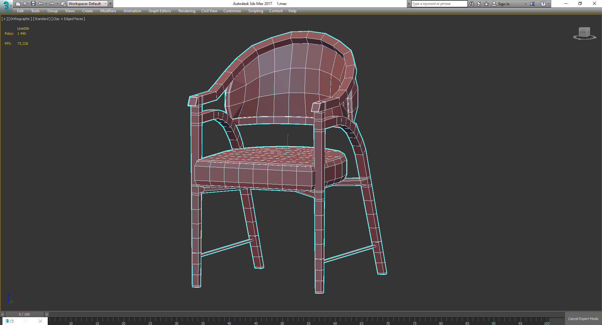 Alexander Lysak Dinning chairs 3d model Low-poly 3D model_2