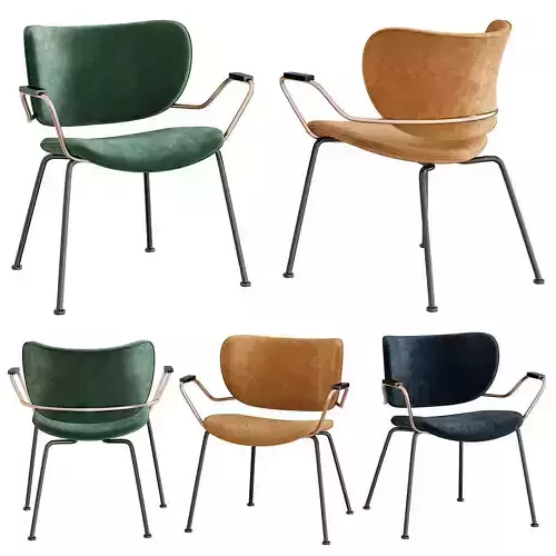 Black Tie KALIDA CHAIR WITH ARMRESTS 3d model