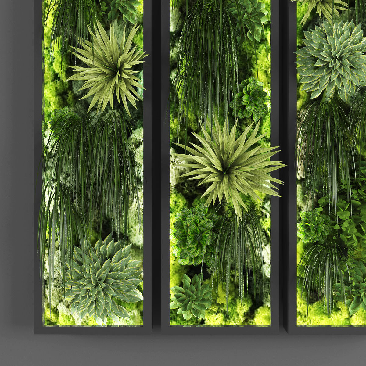 Vertical garden 66 Low-poly 3D model_1
