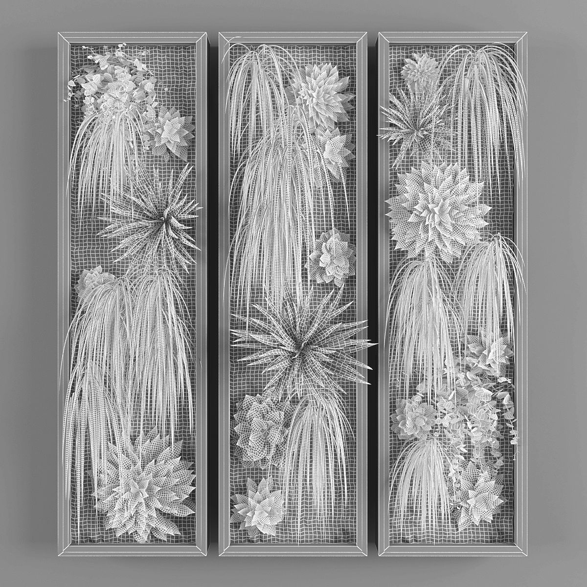 Vertical garden 66 Low-poly 3D model_2