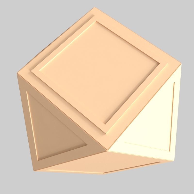 Glass Table 09 Low-poly 3D model_9