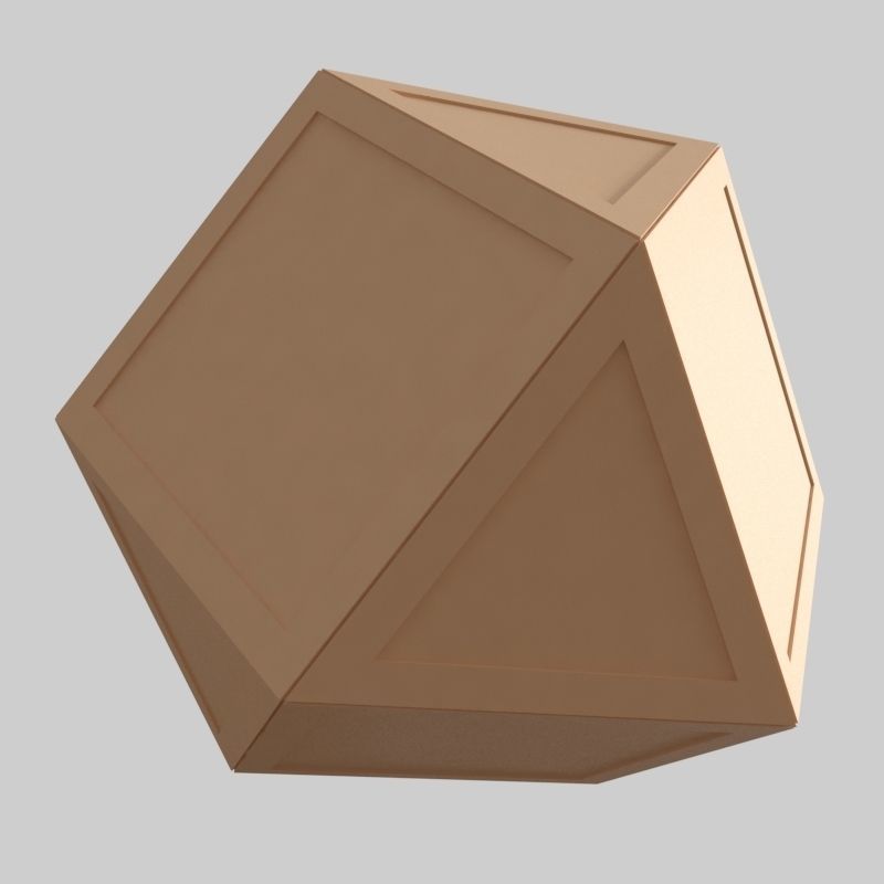 Glass Table 09 Low-poly 3D model_10