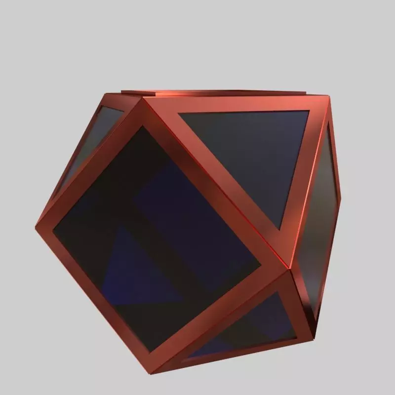 Glass Table 09 Low-poly 3D model_0