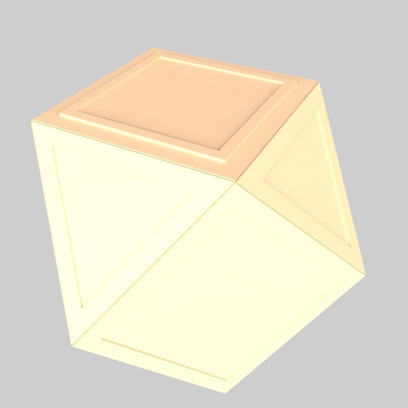 Glass Table 09 Low-poly 3D model_8