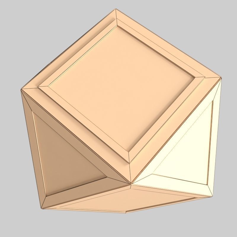 Glass Table 09 Low-poly 3D model_6