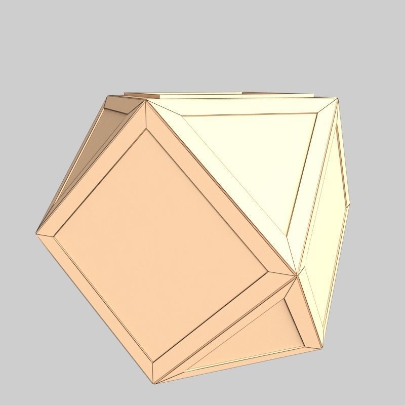 Glass Table 09 Low-poly 3D model_11