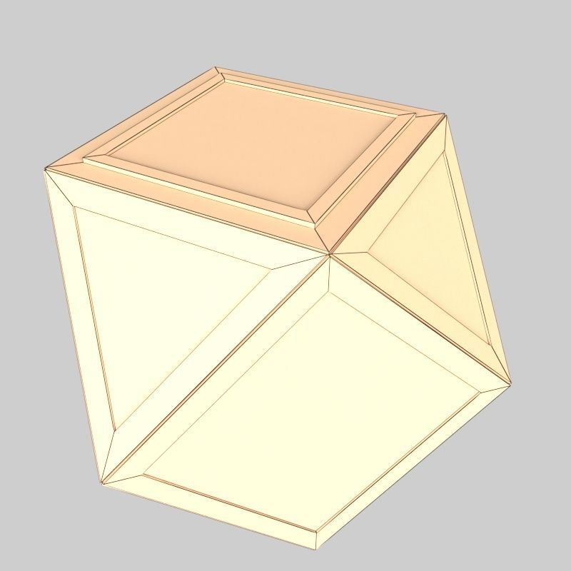 Glass Table 09 Low-poly 3D model_5