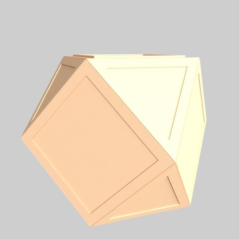 Glass Table 09 Low-poly 3D model_4