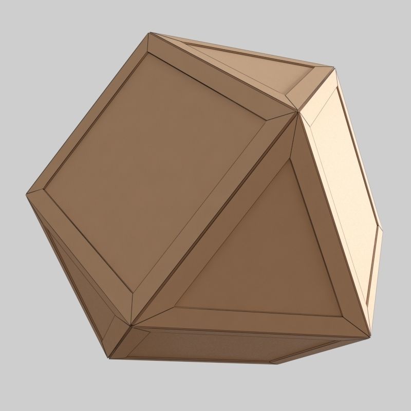 Glass Table 09 Low-poly 3D model_7