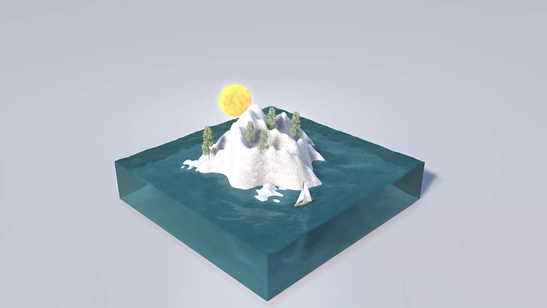 Isometric land Free 3D model