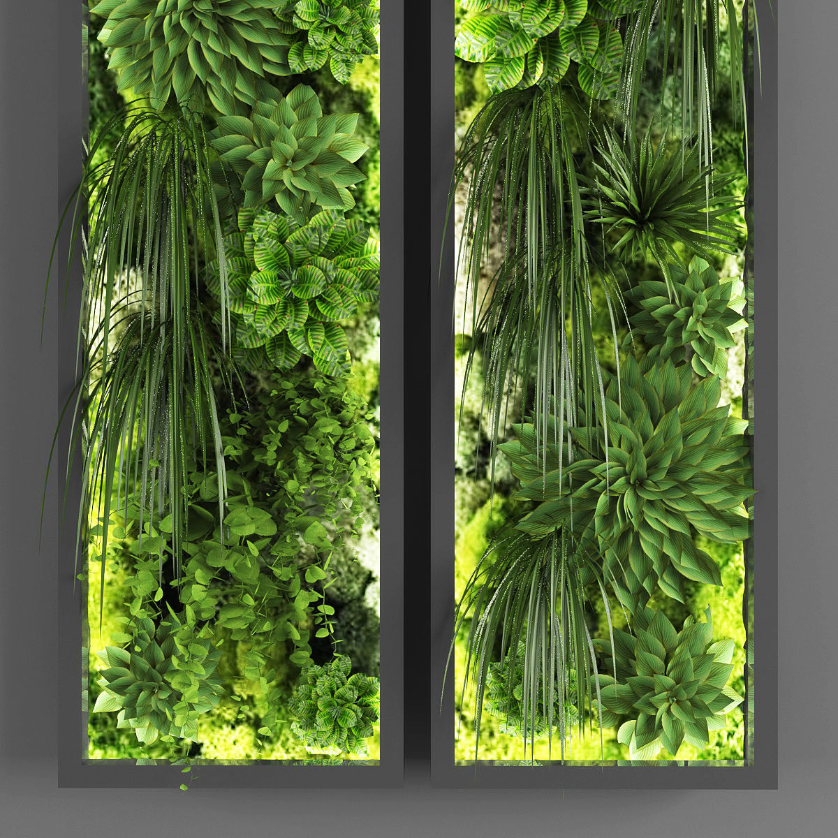 Vertical garden 68 Low-poly 3D model_1