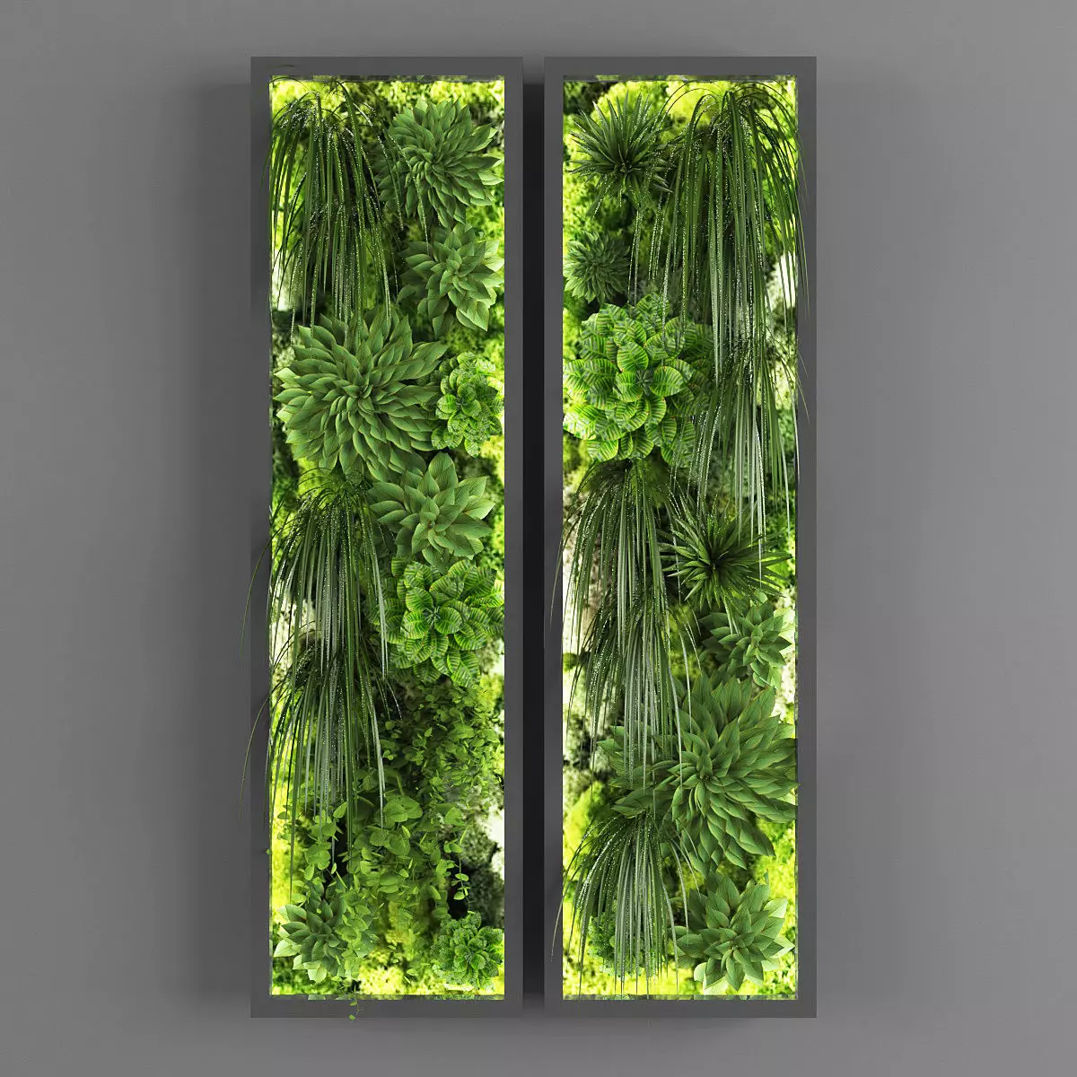 Vertical garden 68 Low-poly 3D model_0