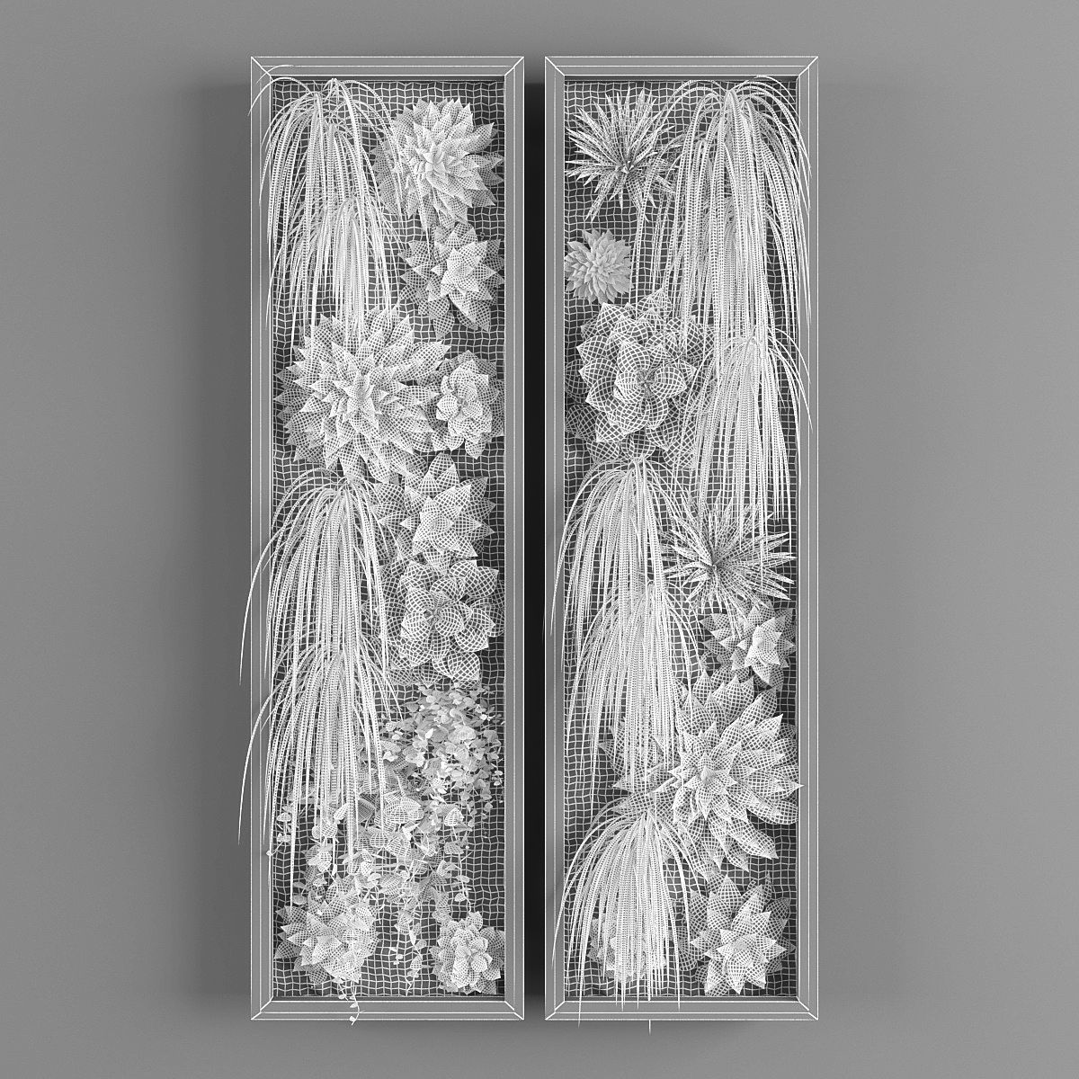 Vertical garden 68 Low-poly 3D model_2