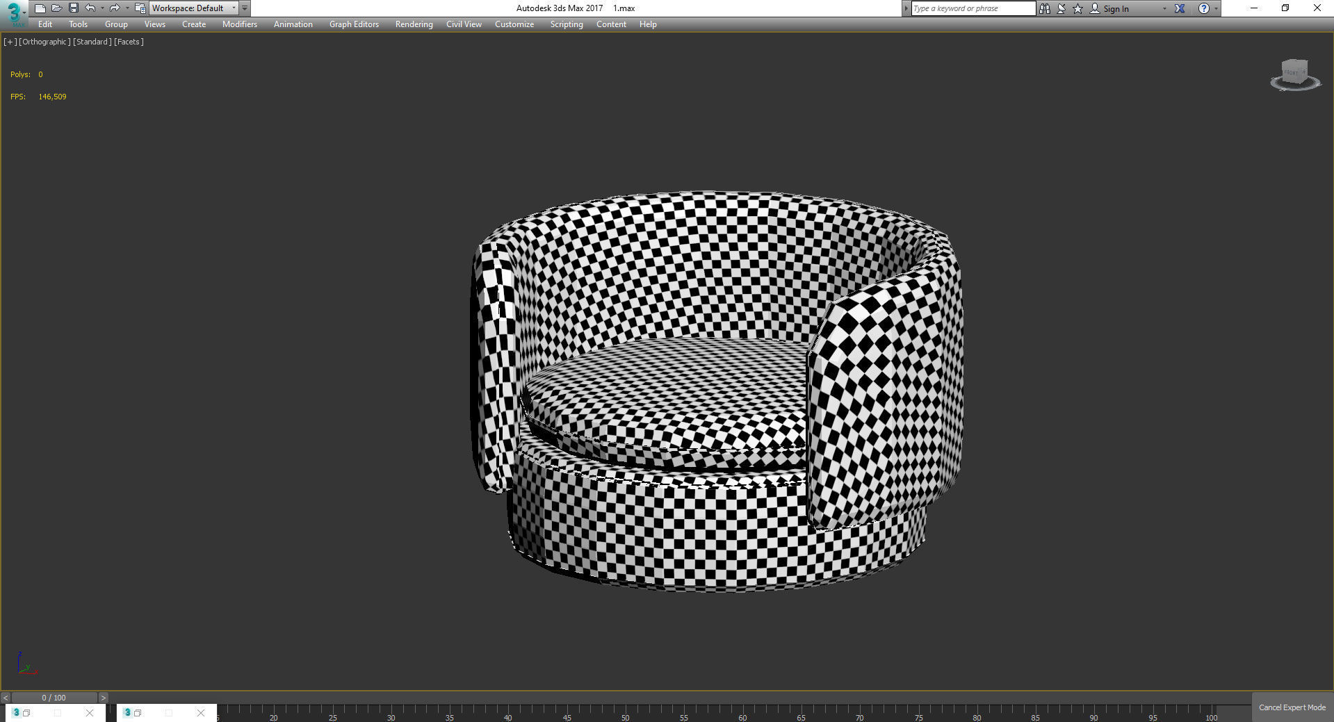 GROUP ARMCHAIR BY PHILIPPE MALOUIN FOR SCP 3d model Low-poly 3D model_5