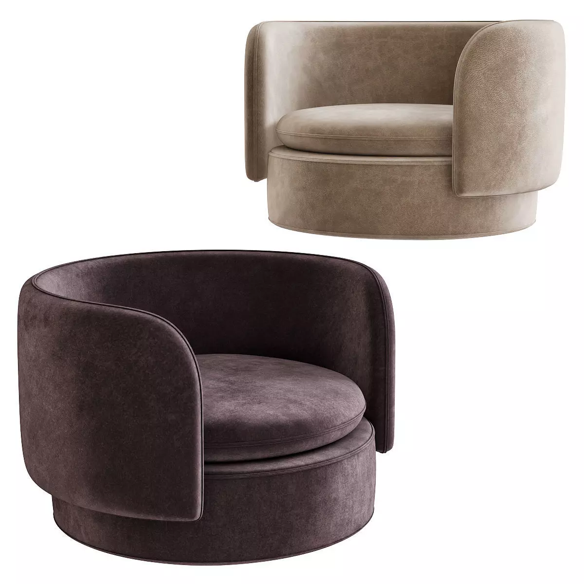 GROUP ARMCHAIR BY PHILIPPE MALOUIN FOR SCP 3d model Low-poly 3D model_0