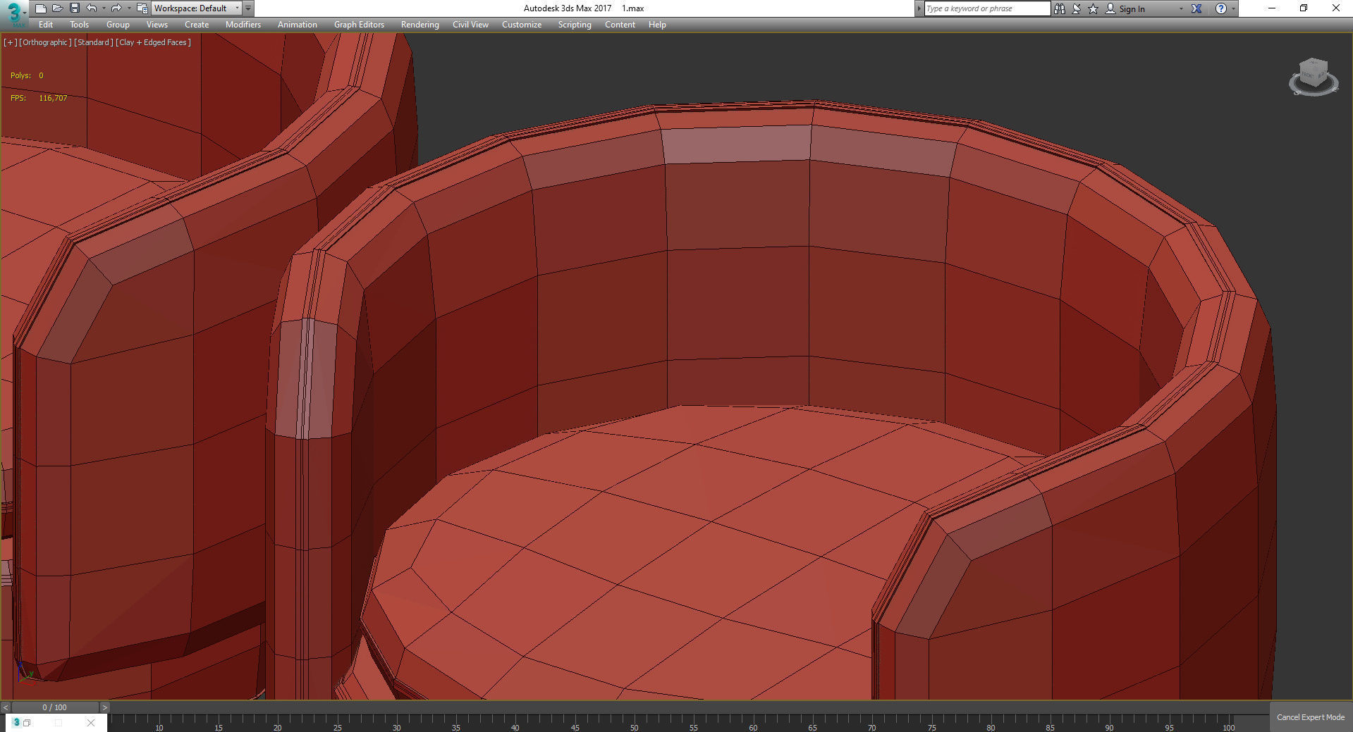 GROUP ARMCHAIR BY PHILIPPE MALOUIN FOR SCP 3d model Low-poly 3D model_4
