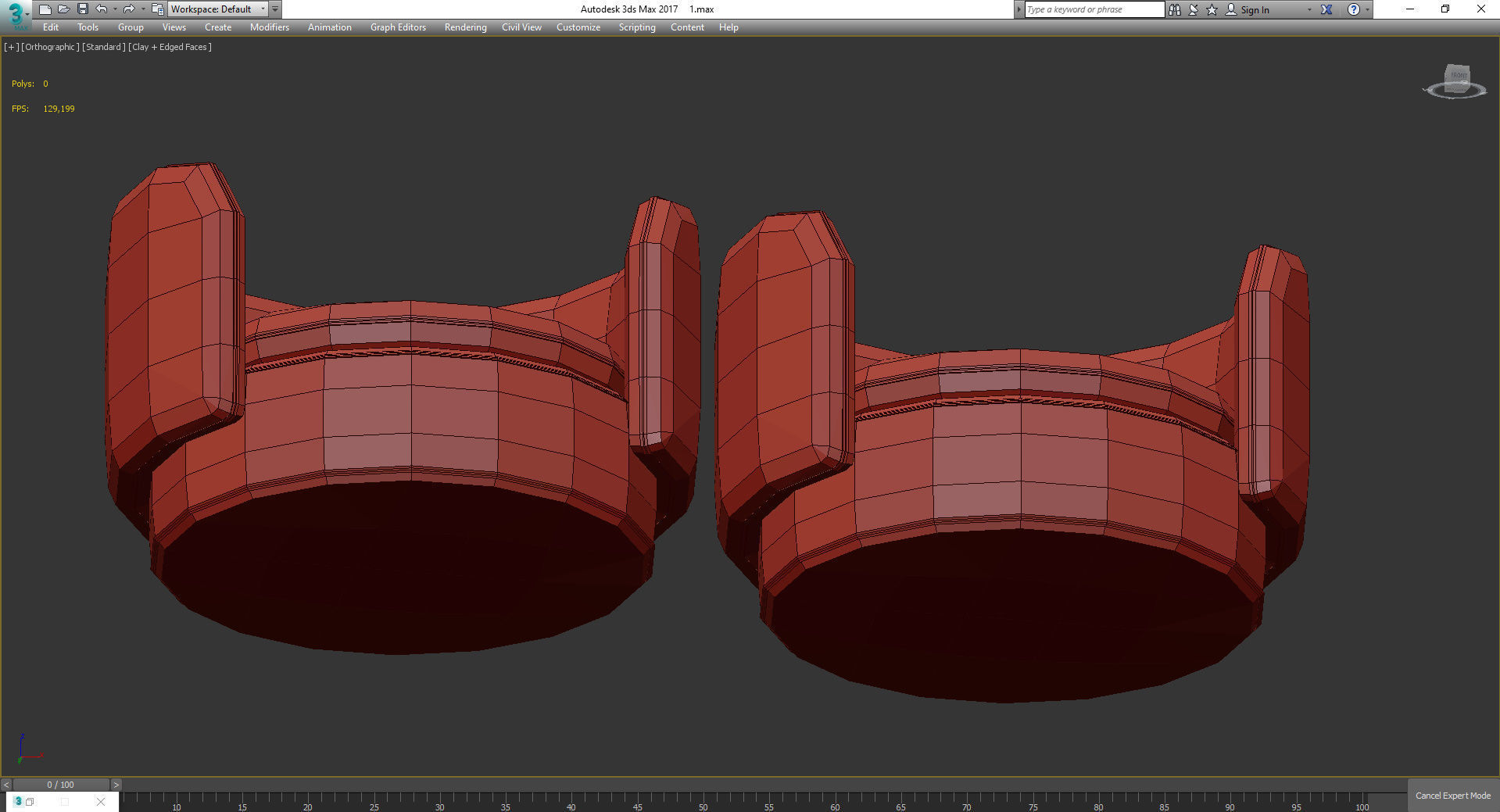 GROUP ARMCHAIR BY PHILIPPE MALOUIN FOR SCP 3d model Low-poly 3D model_3
