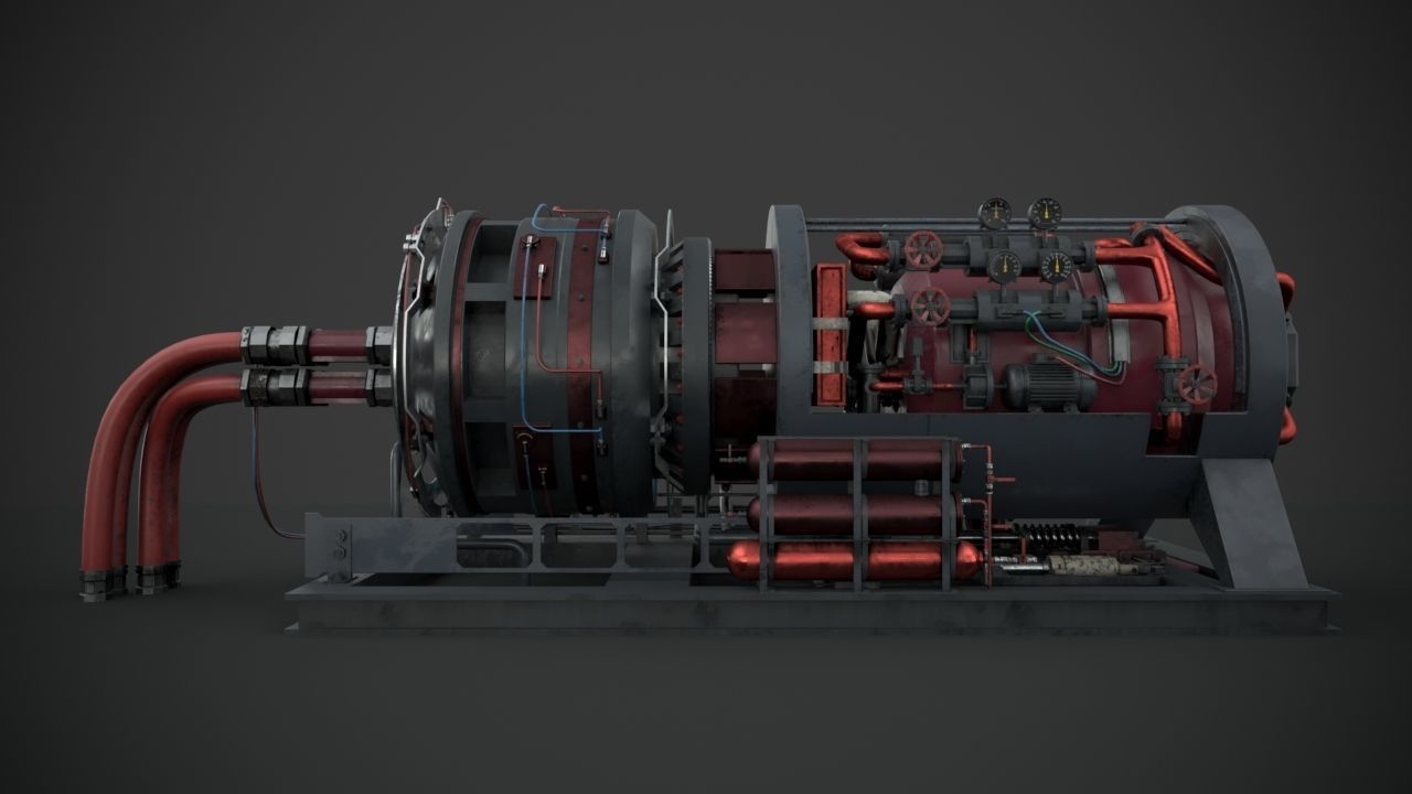 Machinery device 3D model_10