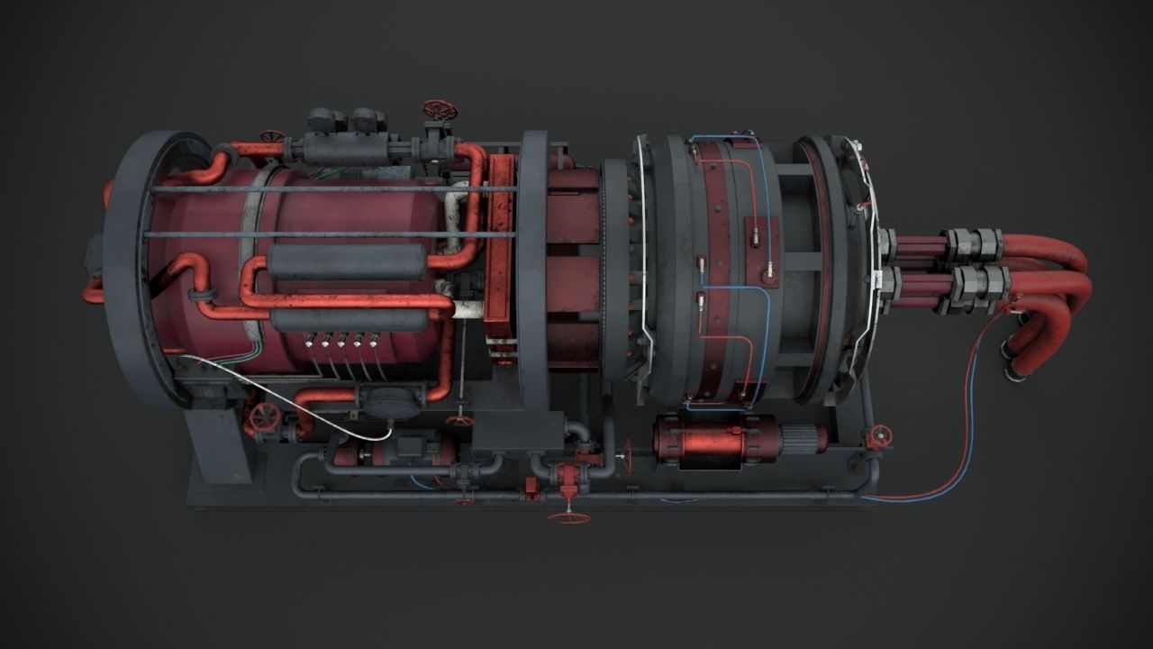 Machinery device 3D model_4