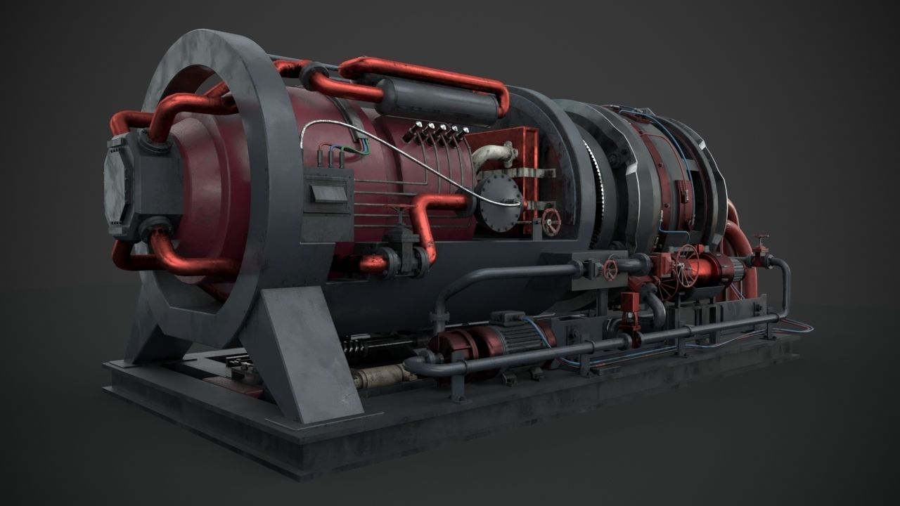 Machinery device 3D model_7