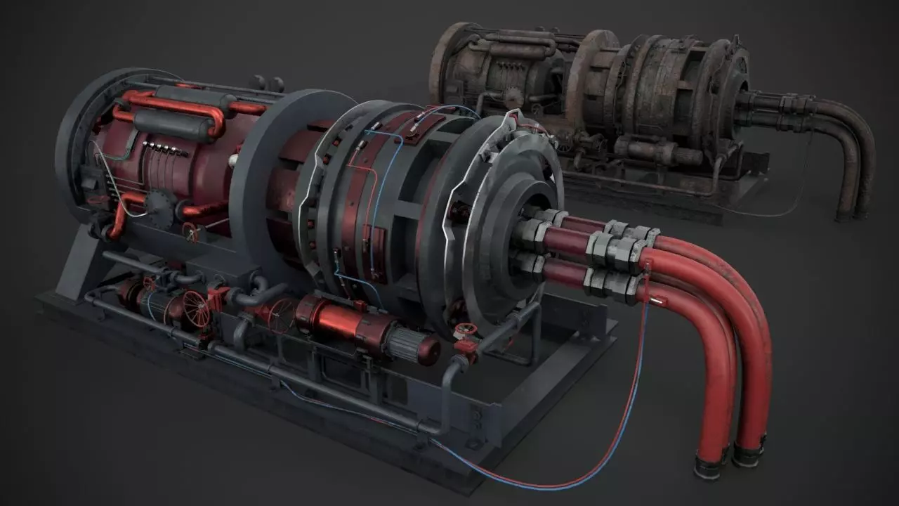 Machinery device 3D model_0
