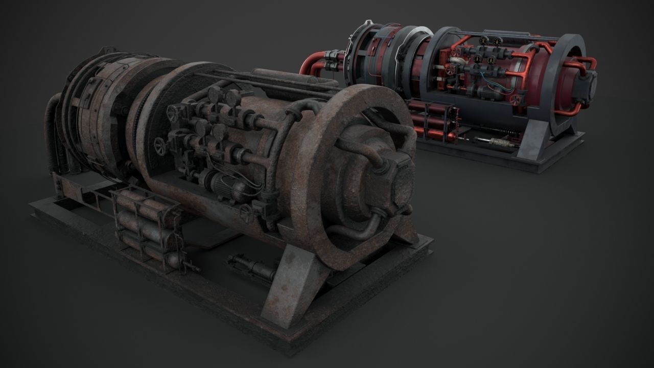 Machinery device 3D model_3