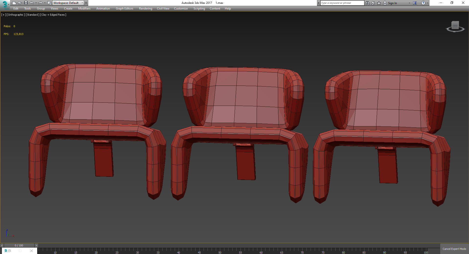 Vector chair By Marcin Laskowski 3d model Low-poly 3D model_2