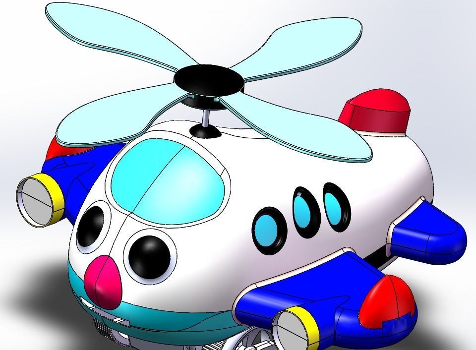 Toy plane 3D model_9