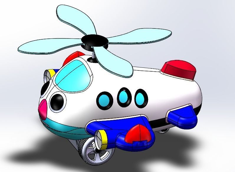 Toy plane 3D model_3