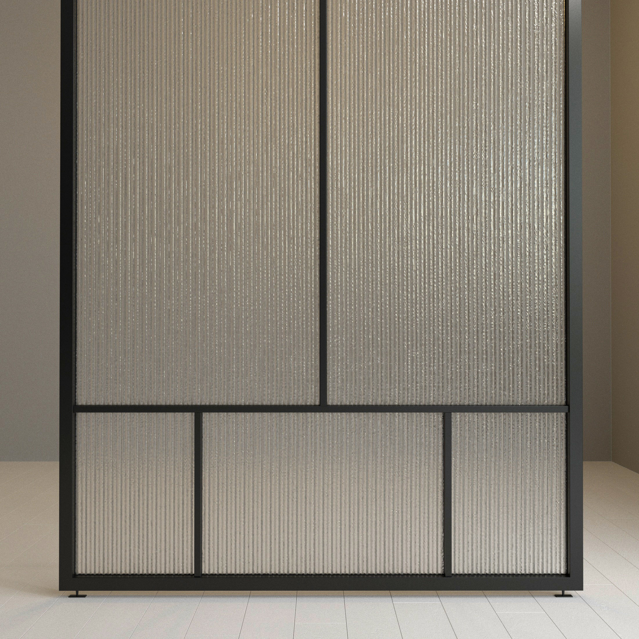 Glass partition door 84 Low-poly 3D model_2