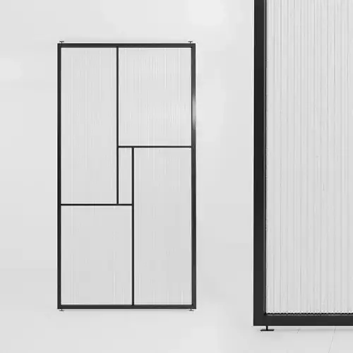 Glass partition door 82 Low-poly 3D model
