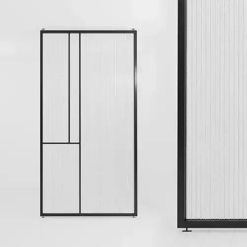 Glass partition door 81 Low-poly 3D model