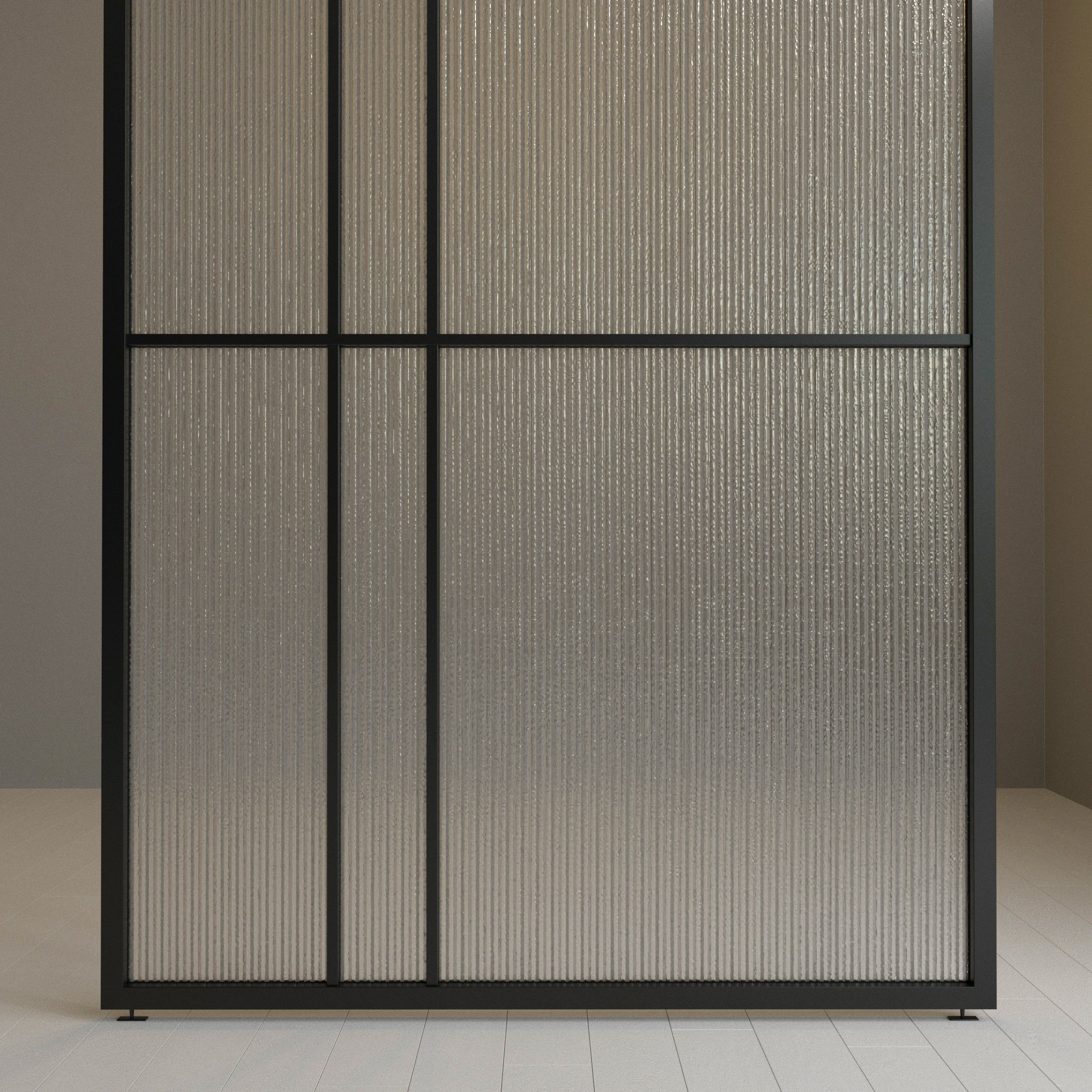 Glass partition door 79 Low-poly 3D model_2