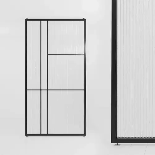 Glass partition door 79 Low-poly 3D model