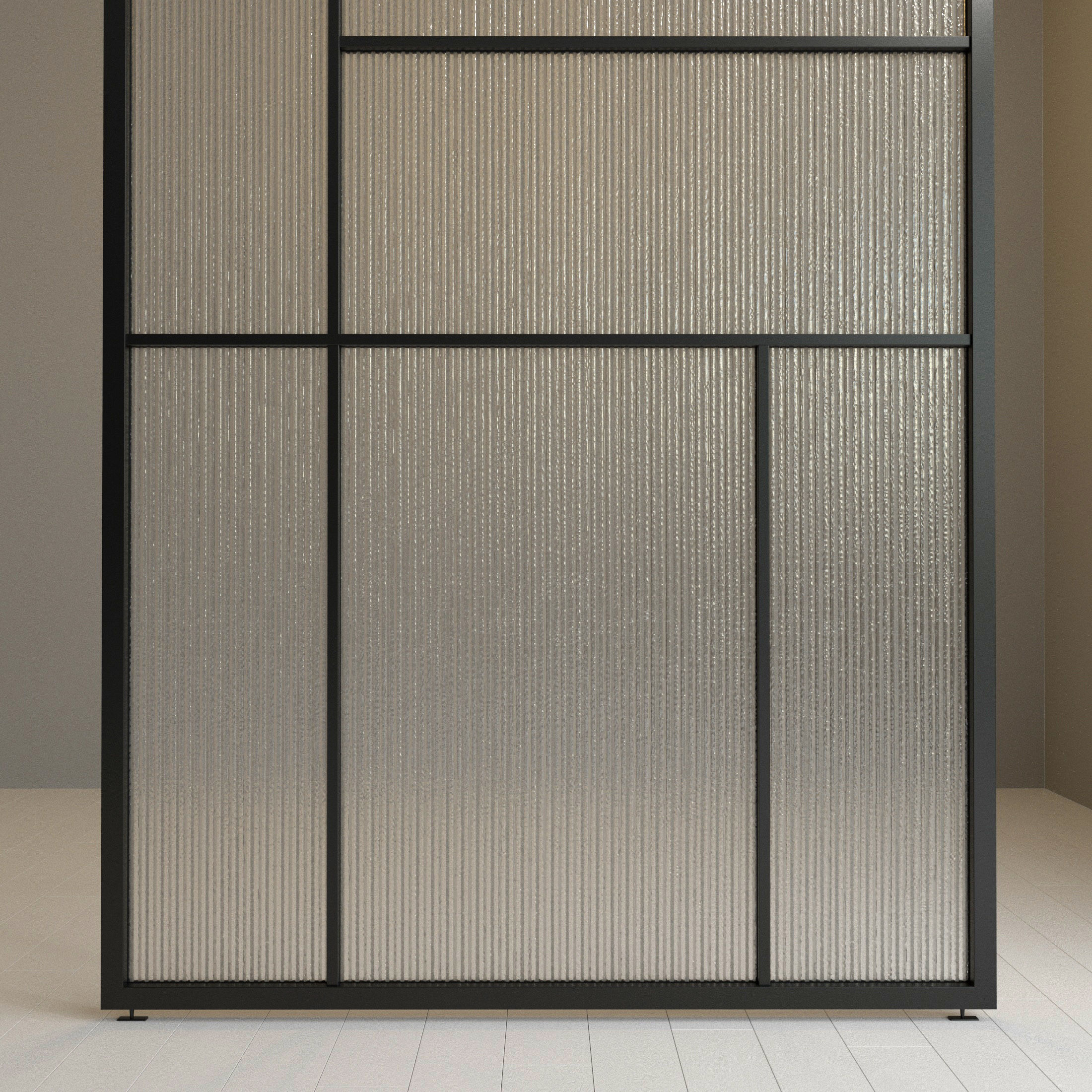 Glass partition door 78 Low-poly 3D model_2