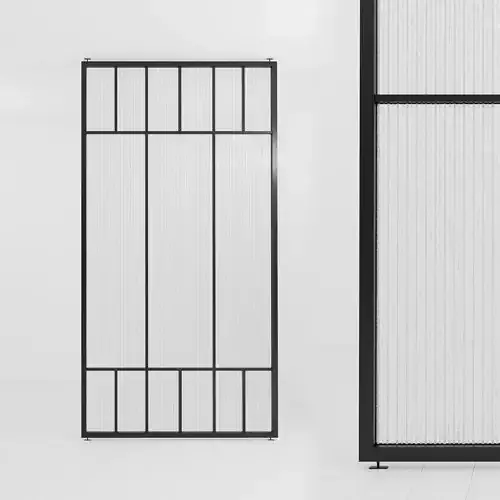 Glass partition door 77 Low-poly 3D model