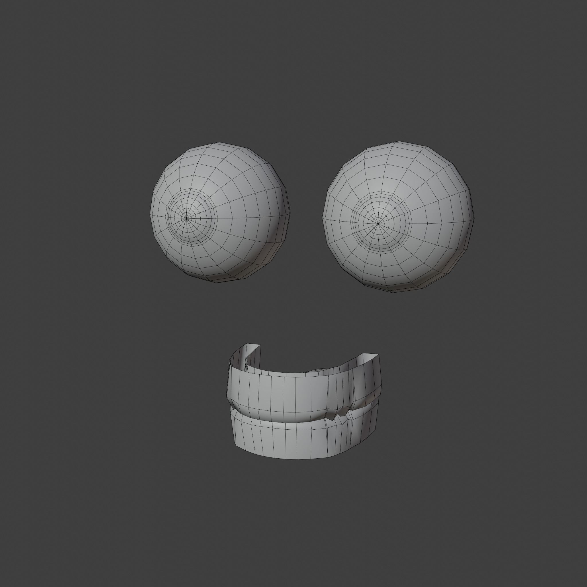 Stylized Humanoid Base Mesh - Female Low-poly 3D model_21