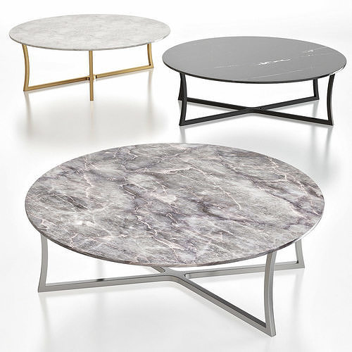 Zanaboni COFFEE TABLE WITH CALCATTA MARBLE 3d model Low-poly 3D model