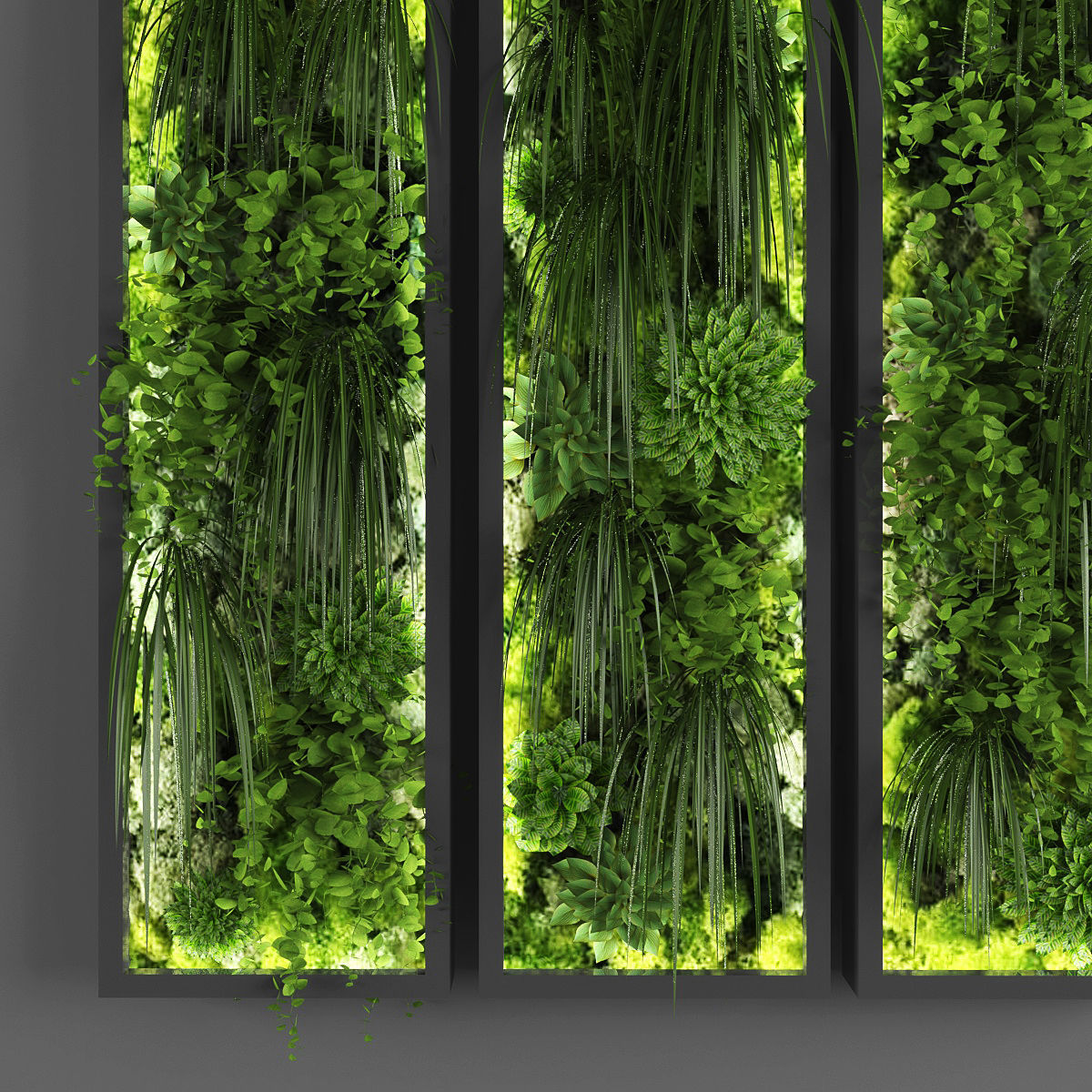 Vertical garden 76 Low-poly 3D model_1