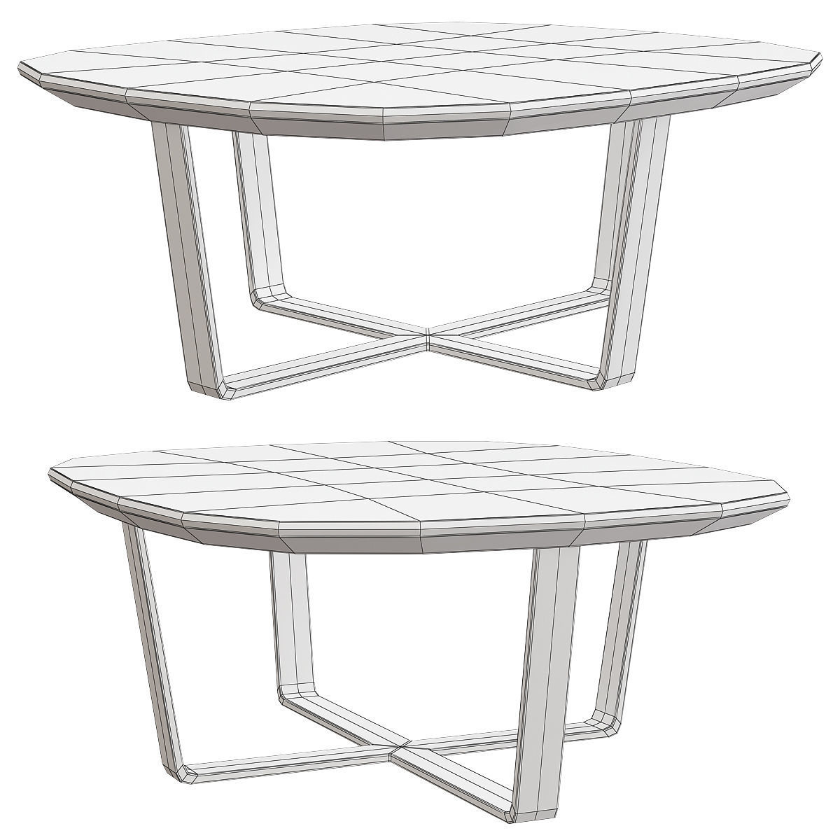 Longhi OMEGA COFFEE TABLE BY GIUSEPPE IASPARRA 3d model Low-poly 3D model_1