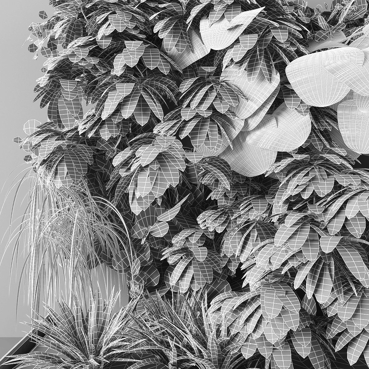 Vertical garden 77 Low-poly 3D model_2