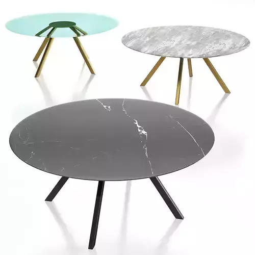 International Marmi ARES SET OF 2 COFFEE TABLES 3d model