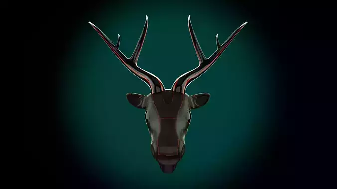 Reindeer stylized 3D model