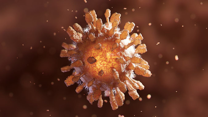 Corona virus covid 19 20 animated 3d model realistic render 3D model