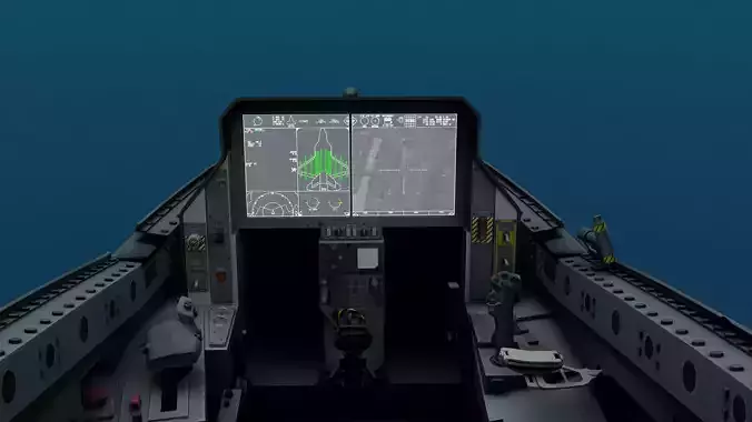 F-35 Cockpit Low-poly 3D model