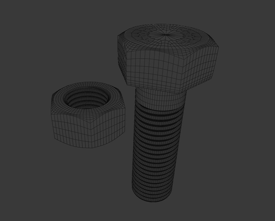 Nut and Blot Model 3D model_3
