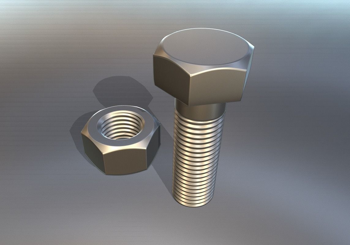 Nut and Blot Model 3D model_2