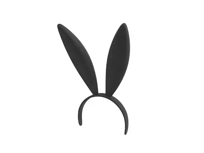 Bunny Headband Low-poly 3D model
