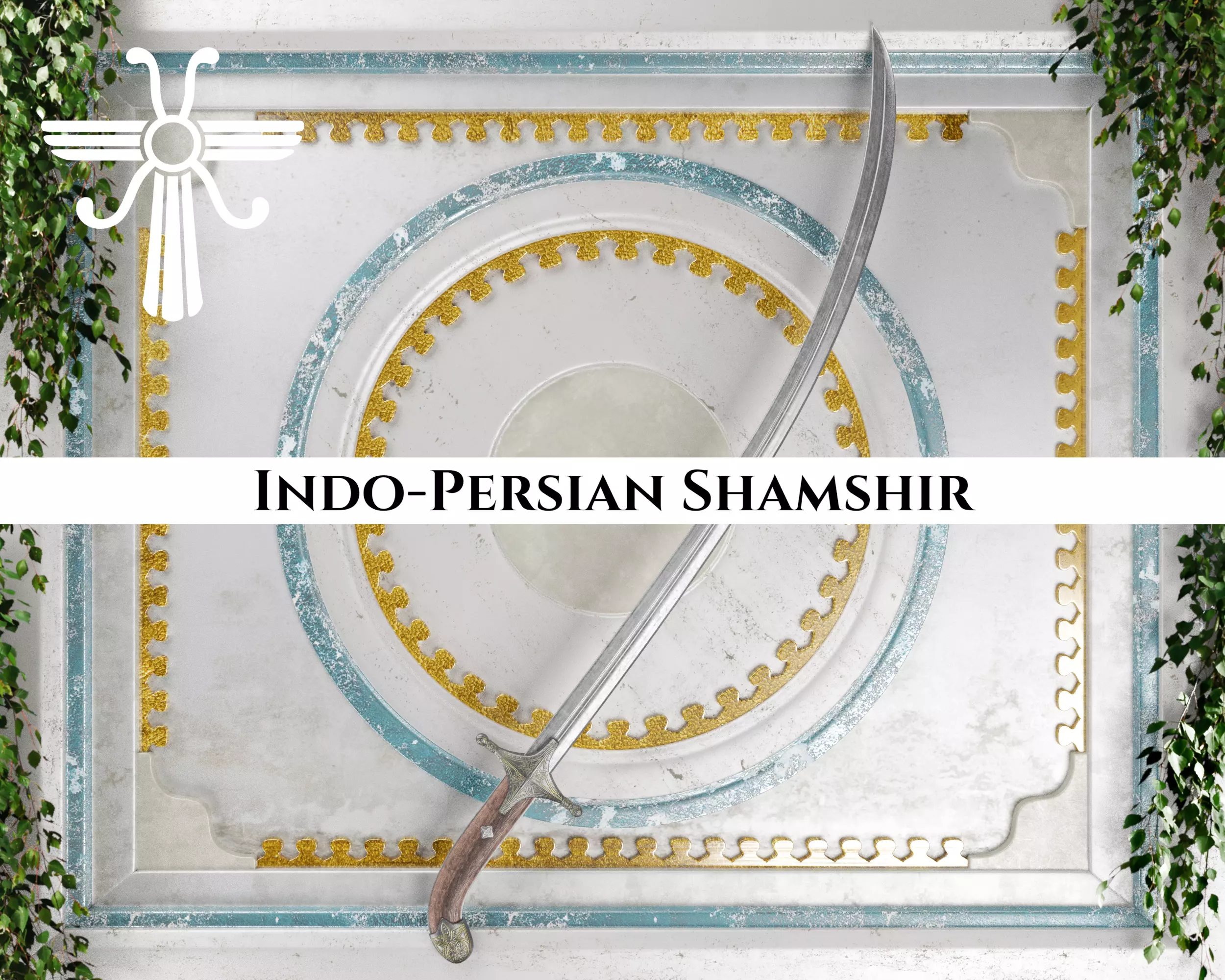 Ancient Indo Persian Shamshir Low-poly 3D model_0